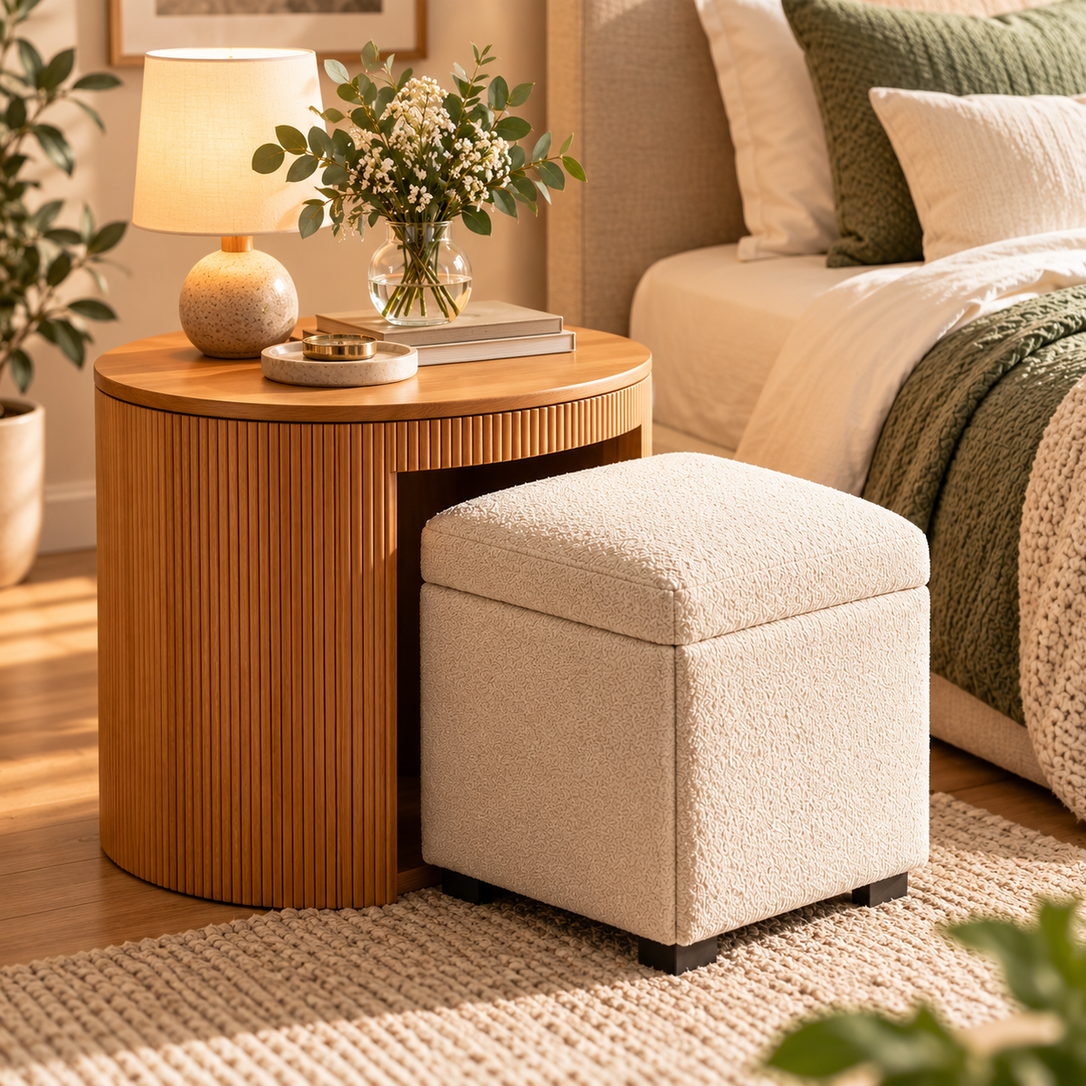 uuiuiou® SlideSeat Hidden Stool Table