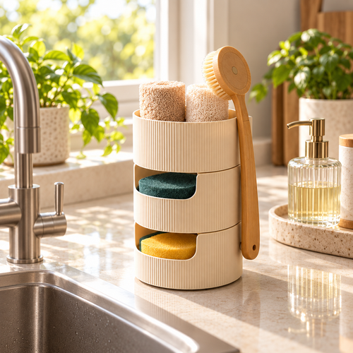 uuiuiou® DryHalo Sink-Side Sponge Tower