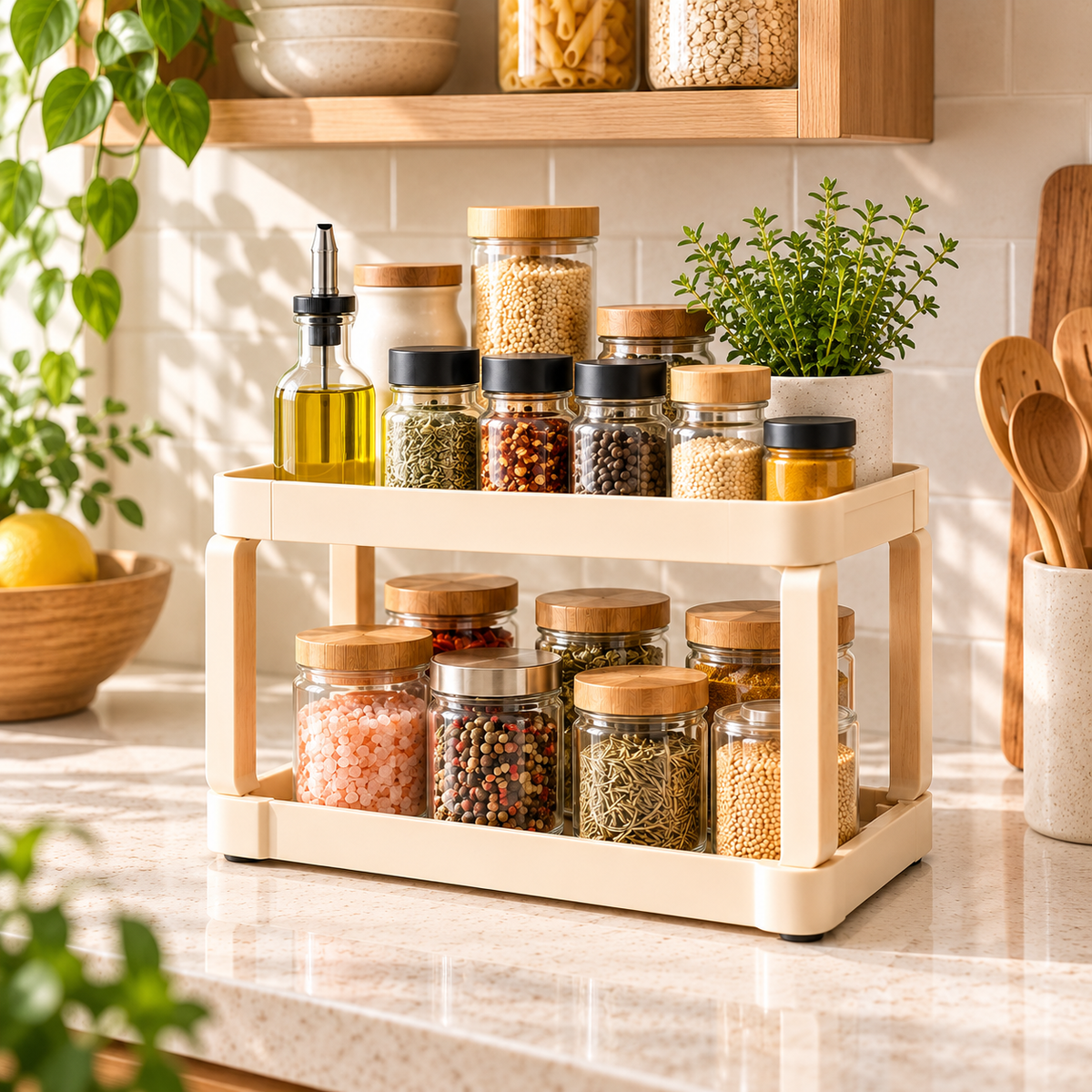 uuiuiou® FoldWave Expandable Counter Shelf